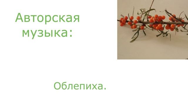 Авторская музыка: Облепиха. ( классическая гитара).