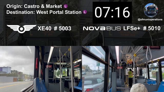 ⁴ᴷ BATTLE EP08 | SF MUNI New Flyer XE40 vs Nova Bus LFSe+ | Which one's faster on LBUS Special? смотреть онлайн