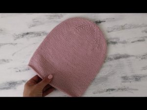 Вяжем спицами. Любимая шапка бини. Мастер класс.