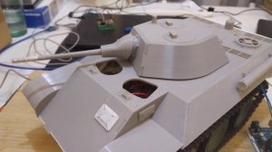 RC 1/16 VK 16.02 Leopard - Test turret elevation & trasverse, and gun recoil (2)