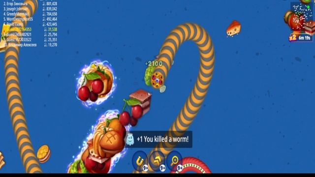 New Latest Gameplay Video of Worm Zone oi a Slithery Snake best funny moves watch for fun