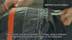 Zephyr backpack 12+3, 17+3 and 22+3 liter van FERRINO