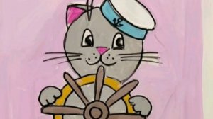 Рисунок к 23 февраля. "Кот- капитан"Поэтапное рисование