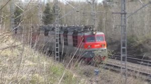 Локомотив ВЛ80-1616 в сцепке с полувагонами |Тепловоз 2ТЭ10У-0337 | Сибирь