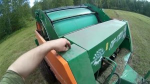 Как запрессовать 5 га за полчаса? Т-40 после минитрактора с прессом ПР-110М