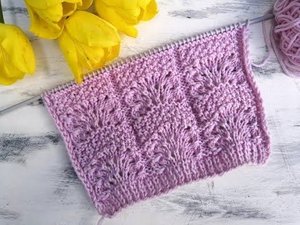 Красивый ажурный узор для вязания джемпера, кардигана, топа.