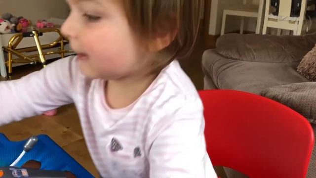 Freyas pretend play as a shopkeeper with MS little shop collection!
