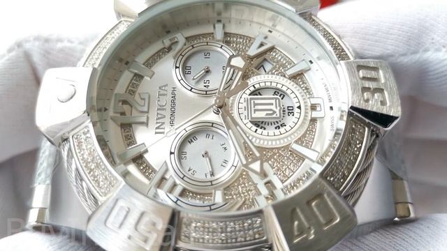 Invicta Jason Taylor 40434 Genuine Diamonds Men's Watch  Крупные Мужские Часы Инвикта с Бриллиантам