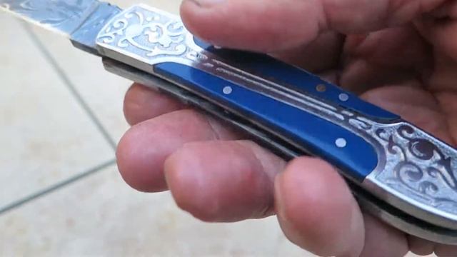 DKC-37-BLC-DS Victorian Cobra Blue Damascus Knives Custom Hand Made смотреть онлайн
