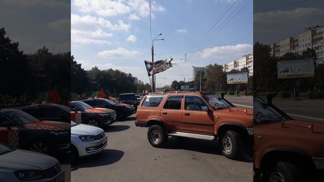 🇧🇾🚘 автопробег-марафон "СИМВОЛ ЕДИНСТВА" у Кургана Славы в Гомеле.🔥видео-1.