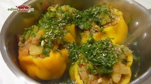 Фаршированные Перцы с Баклажанами и другими Овощами