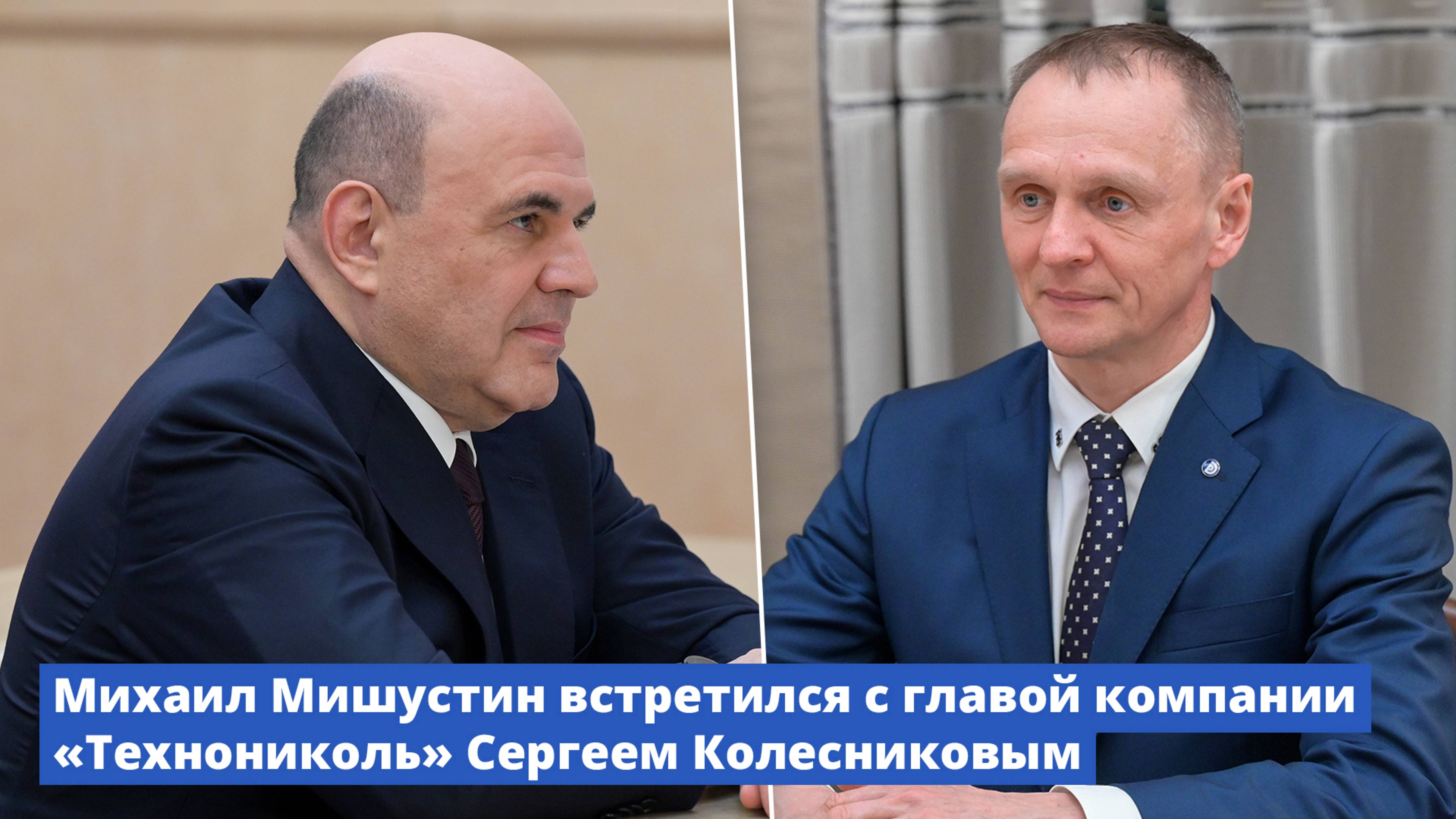 Михаил Мишустин встретился с главой компании «Технониколь» Сергеем Колесниковым