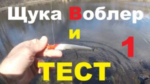 Щука Воблер  и ТЕСТ часть 1