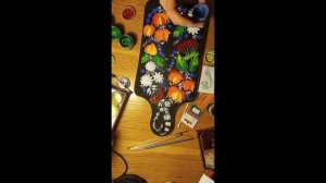 Ручная роспись кухонной досточки