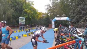 Транзитная зона дуатлона в Мелитополе