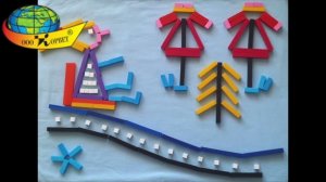 ЗИМА  2 серия. Рисунки палочками Кюизенера