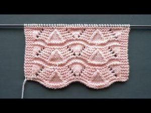 Красивый весенний узор спицами для вязания