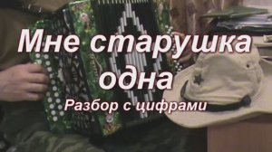 Мне старушка одна... (052 гармонь с цифрами)