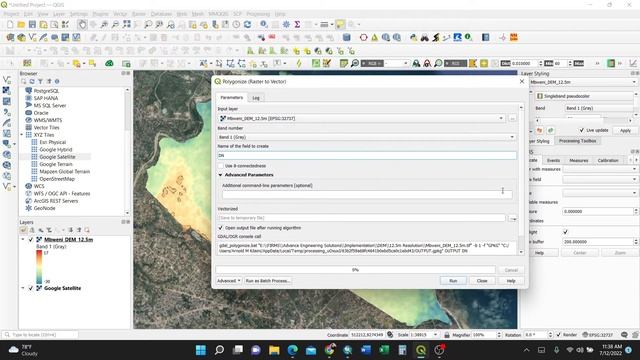 Converting Raster to Vector in QGIS смотреть онлайн