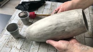 Как из обычной стеклянной вазы, сделать стильную керамическую