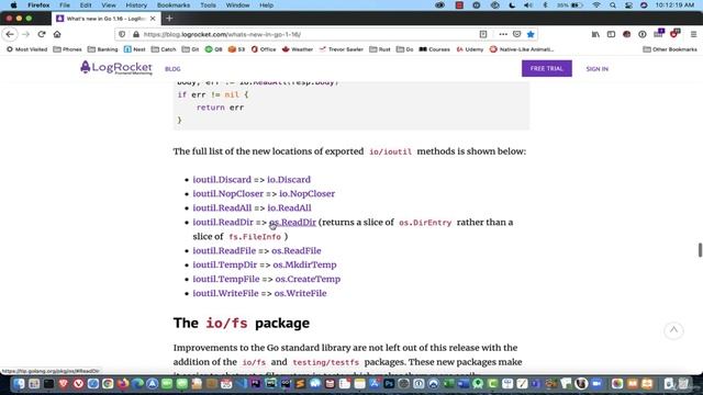 19. Updates for Go 1.16