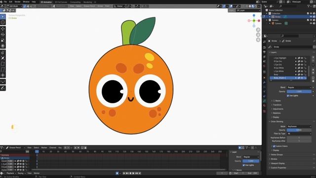 Blender Tutorial: Grease Pencil for Beginners смотреть онлайн