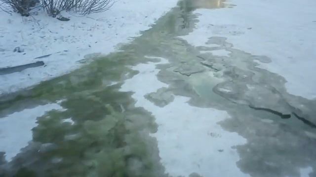На улице минус 28, и сводосточных труб течёт зелёная вода.