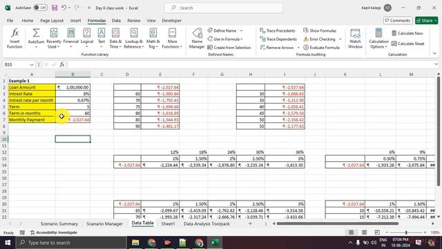Excel Lecture 8 | Data Table, Data Analysis Tool pack and more | NMD Pvt Ltd. Data Analytics Course
