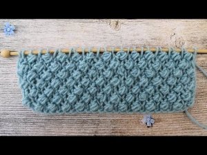 Красивый узор для вязания детских вещей. Узор спицами "Букле"