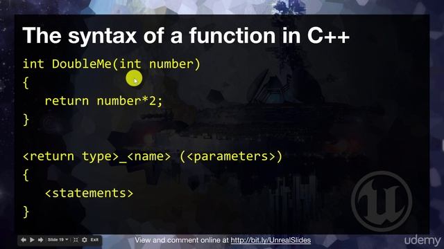 [Udemy UE4 C++] 014 C Function Syntax