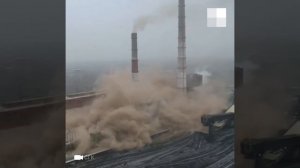 Снос трубы на ТЭЦ-1 в Красноярске | NGS24.ru