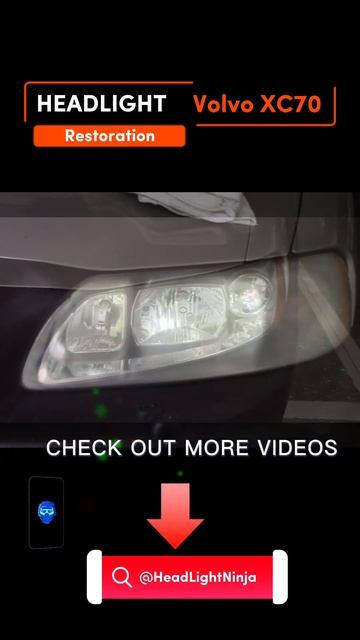 Volvo XC70 headlight restoration preview #shorts смотреть онлайн