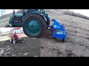 Боронить почвофрезой или бороны лучше? Новые колёса на фрезу. Минитрактор топчет глубже Т-40?