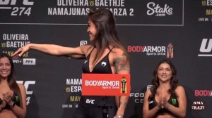 UFC 274: Tracy Cortez vs. Melissa Gato weigh in face off