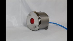 Р12-09 Пневмокнопка из нержавеющей стали с закладной D110мм