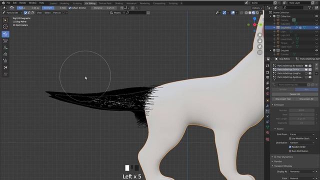 Blender | Creating Fur OF DOG( BOLT) | Part-7| Hindi, Easy #disney #cutedog #blender #fur