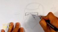 How to Draw Kylo Ren Helmet from Star Wars the Force Awakens - Easy Things To Draw