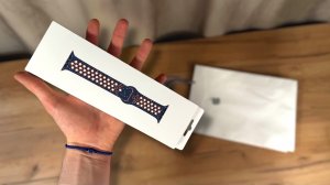 Распаковка ремешка Nike Blue Flame для Apple Watch