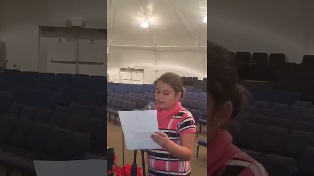 Kristen Samara practicing O Holy Night