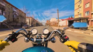 YAMAHA VIRAGO 1100. 1995 г.в. Поездка от первого лица.