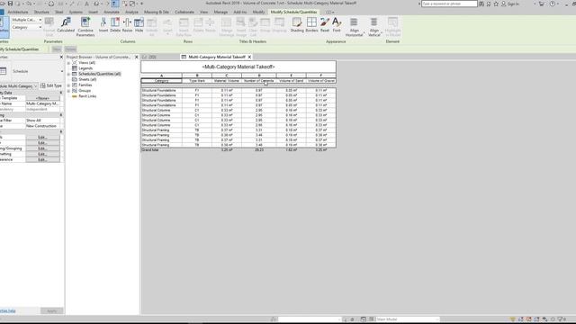 Material TakeOff (Cement, Sand, Gravel and Cost) in Revit смотреть онлайн