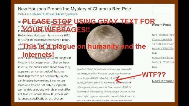 STOP USING GRAY TEXT ON WHITE BACKGROUNDS IN YOUR WEBPAGES!