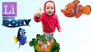 АВАРИЯ во время съёмок РАСПАКОВКИ «В поисках Дори»! Рыбки Дори и Немо плавают в аквариуме.