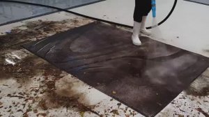 Глубокая очистка грязного ковра. Таймлапс. ASMR-чистка