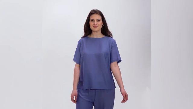 Комплект женский (футболка, брюки) MINAKU: Enjoy цвет синий смотреть онлайн