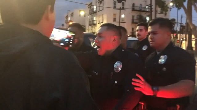 LAPD Officer Excessively Pushes Protesters 5/25/2024   Boycott La Poubelle смотреть онлайн