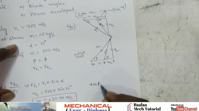 Steam Turbines, Heat Power Engineering  II, solved problem  1, తెలుగులో