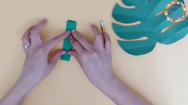 DIY Simple Paper Monstera Leaf/How to make easy and simple monstera leaf/Easy paper crafts Tutorial смотреть онлайн