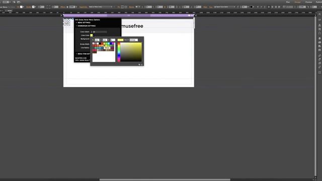 Adobe Muse SVG Gooey Hover Menu Widget