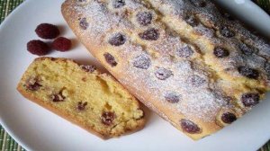 Кекс с малиной на кукурузной муке